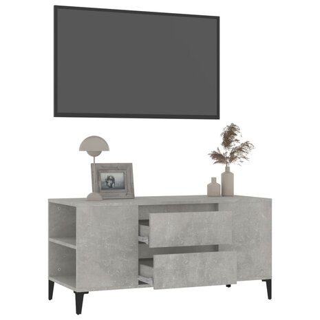 Tv-meubel 102x44,5x50 cm bewerkt hout betongrijs 5