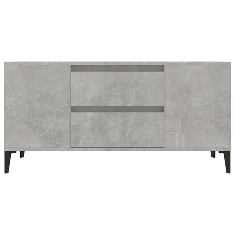 Tv-meubel 102x44,5x50 cm bewerkt hout betongrijs 6