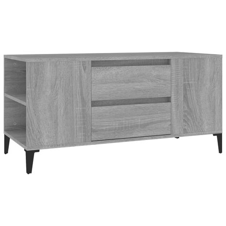 Tv-meubel 102x44,5x50 cm bewerkt hout grijs sonoma eikenkleurig 2