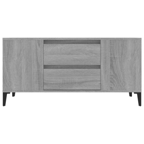 Tv-meubel 102x44,5x50 cm bewerkt hout grijs sonoma eikenkleurig 6