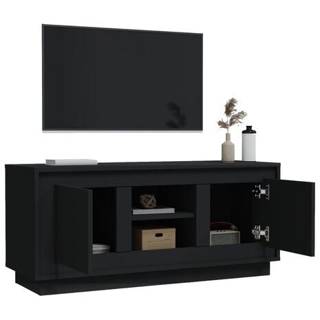 Tv-meubel 102x35x45 cm bewerkt hout zwart 5