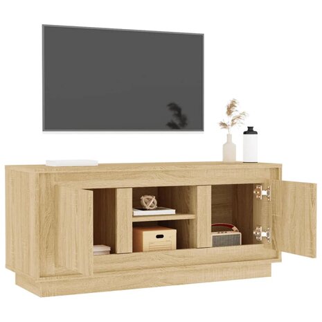 Tv-meubel 102x35x45 cm bewerkt hout sonoma eikenkleurig 5