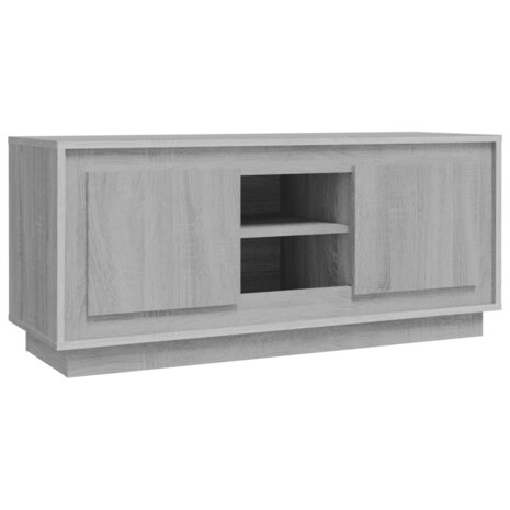 Tv-meubel 102x35x45 cm bewerkt hout grijs sonoma eikenkleurig 2