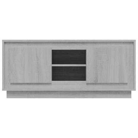 Tv-meubel 102x35x45 cm bewerkt hout grijs sonoma eikenkleurig 6