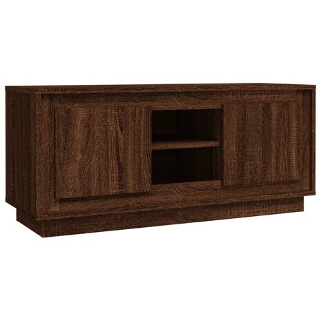 Tv-meubel 102x35x45 cm bewerkt hout bruin eikenkleur 2