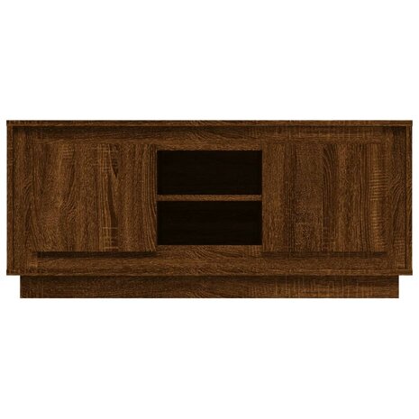 Tv-meubel 102x35x45 cm bewerkt hout bruin eikenkleur 6