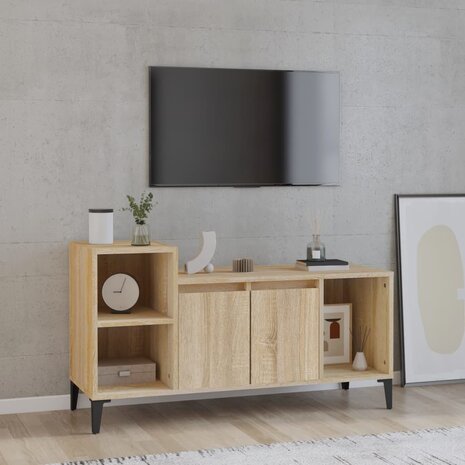 Tv-meubel 100x35x55 cm bewerkt hout sonoma eikenkleurig 1