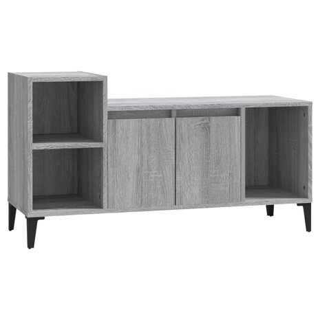 Tv-meubel 100x35x55 cm bewerkt hout grijs sonoma eikenkleurig 2