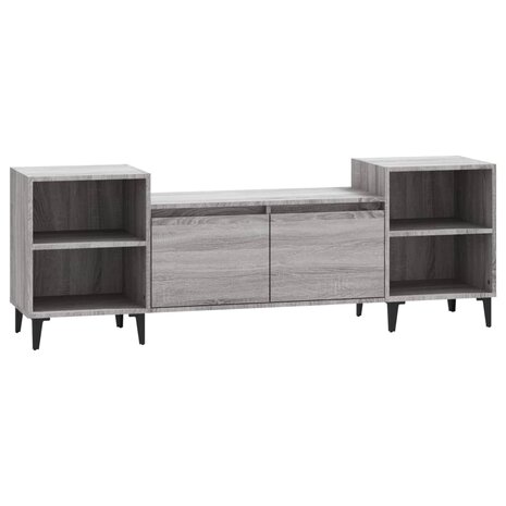 Tv-meubel 160x35x55 cm bewerkt hout grijs sonoma eikenkleurig 2