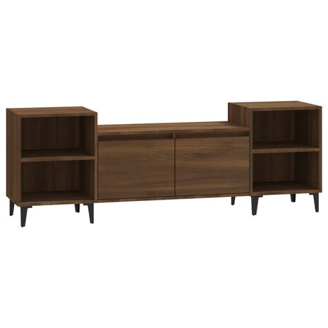 Tv-meubel 160x35x55 cm bewerkt hout bruin eikenkleur 2