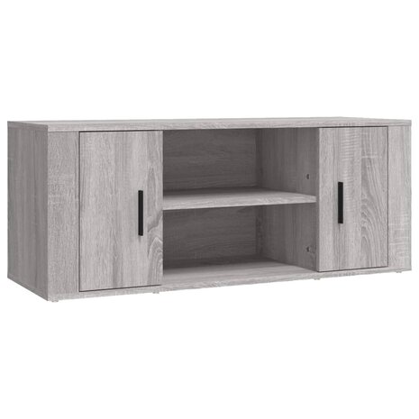 Tv-meubel 100x35x40 cm bewerkt hout grijs sonoma eikenkleurig 2