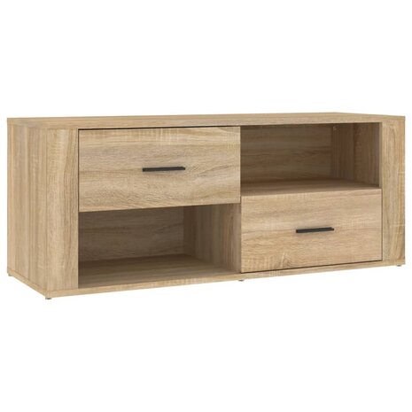 Tv-meubel 100x35x40 cm bewerkt hout sonoma eikenkleurig 2