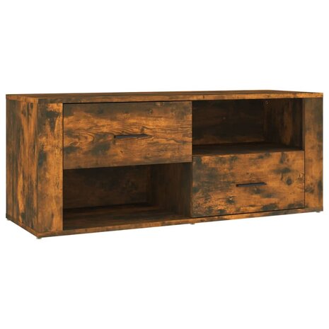 Tv-meubel 100x35x40 cm bewerkt hout gerookt eikenkleurig 2