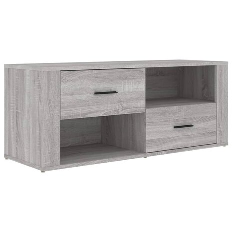 Tv-meubel 100x35x40 cm bewerkt hout grijs sonoma eikenkleurig 2