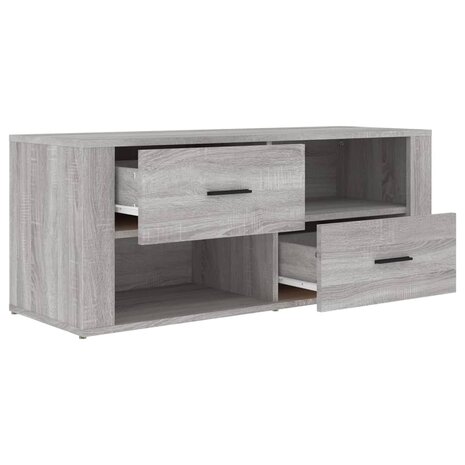 Tv-meubel 100x35x40 cm bewerkt hout grijs sonoma eikenkleurig 7