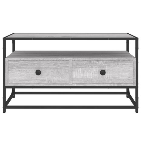 Tv-meubel 80x35x45 cm bewerkt hout grijs sonoma eikenkleurig 6