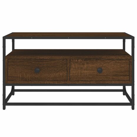 Tv-meubel 80x35x45 cm bewerkt hout bruin eikenkleur 6