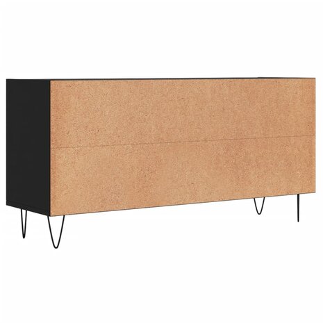 Tv-meubel 103,5x30x50 cm bewerkt hout zwart 6