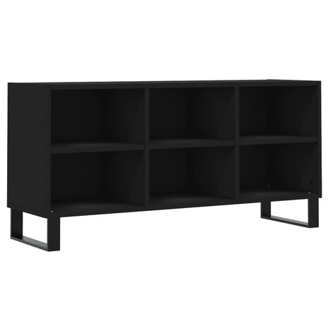 Tv-meubel 103,5x30x50 cm bewerkt hout zwart 2