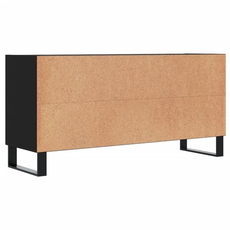 Tv-meubel 103,5x30x50 cm bewerkt hout zwart 6