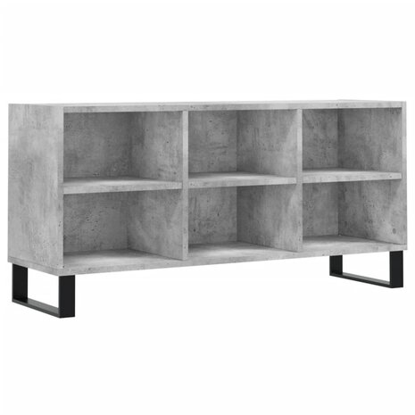 Tv-meubel 103,5x30x50 cm bewerkt hout betongrijs 2