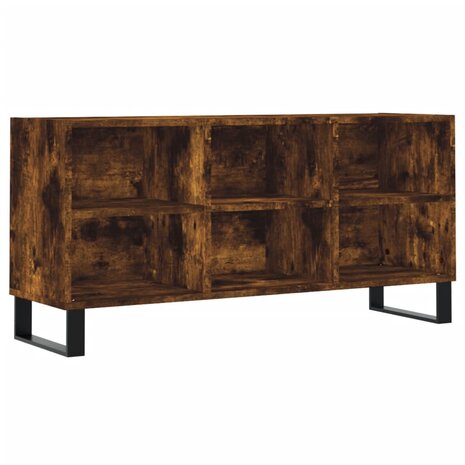 Tv-meubel 103,5x30x50 cm bewerkt hout gerookt eikenkleurig 2