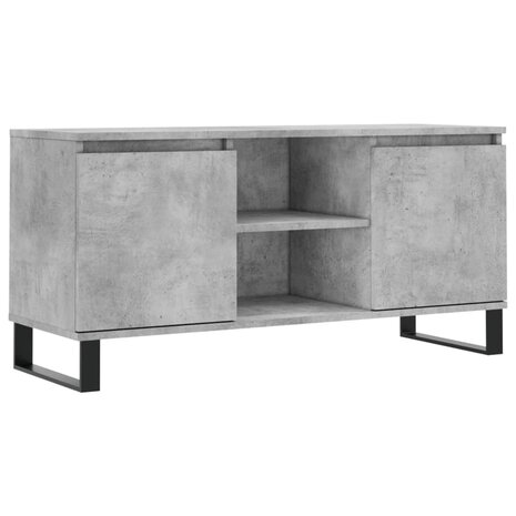 Tv-meubel 104x35x50 cm bewerkt hout betongrijs 2