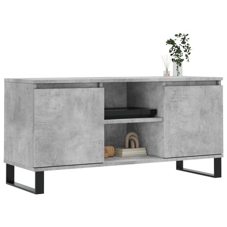 Tv-meubel 104x35x50 cm bewerkt hout betongrijs 3