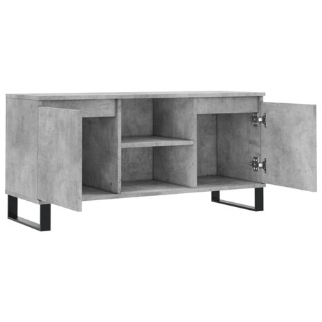 Tv-meubel 104x35x50 cm bewerkt hout betongrijs 6