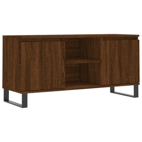 Tv-meubel 104x35x50 cm bewerkt hout bruin eikenkleur 2