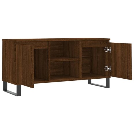 Tv-meubel 104x35x50 cm bewerkt hout bruin eikenkleur 6