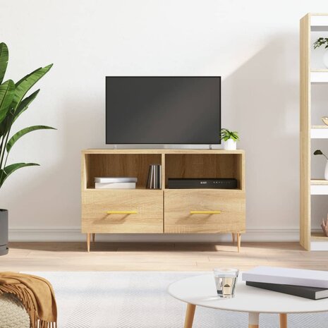 Tv-meubel 80x36x50 cm bewerkt hout sonoma eiken 1