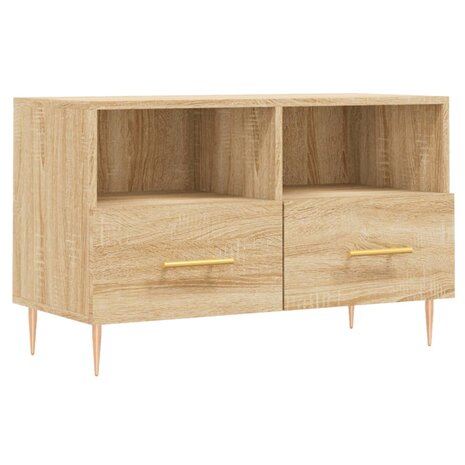 Tv-meubel 80x36x50 cm bewerkt hout sonoma eiken 2