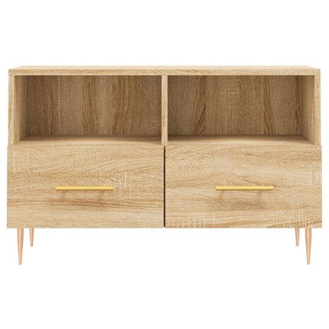 Tv-meubel 80x36x50 cm bewerkt hout sonoma eiken 5