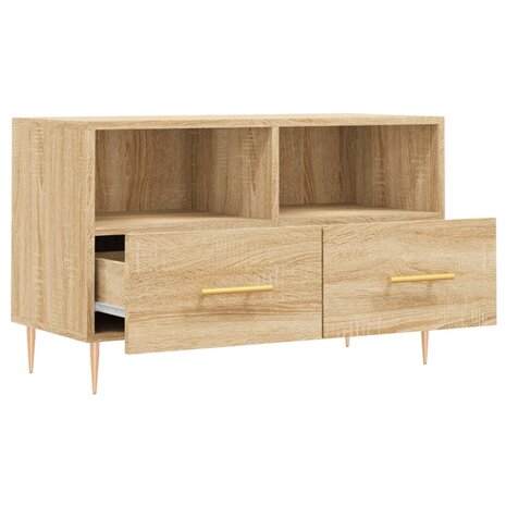 Tv-meubel 80x36x50 cm bewerkt hout sonoma eiken 6