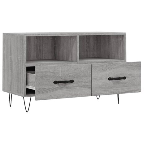 Tv-meubel 80x36x50 cm bewerkt hout grijs sonoma eikenkleurig 6