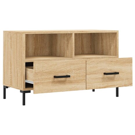 Tv-meubel 80x36x50 cm bewerkt hout sonoma eiken 6