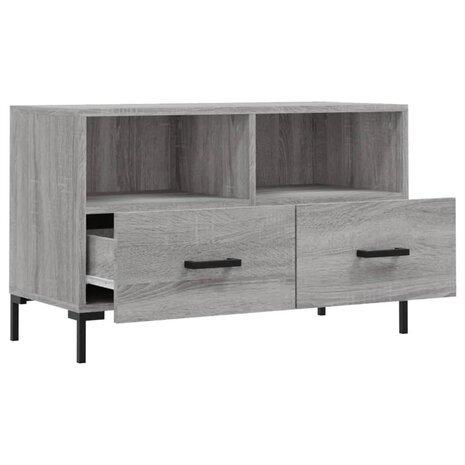 Tv-meubel 80x36x50 cm bewerkt hout grijs sonoma eikenkleurig 6