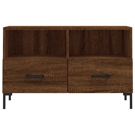 Tv-meubel 80x36x50 cm bewerkt hout bruin eikenkleur 5