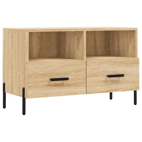 Tv-meubel 80x36x50 cm bewerkt hout sonoma eiken 2