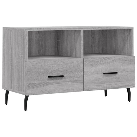 Tv-meubel 80x36x50 cm bewerkt hout grijs sonoma eikenkleurig 2