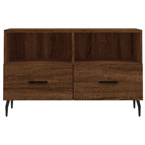 Tv-meubel 80x36x50 cm bewerkt hout bruin eikenkleur 5