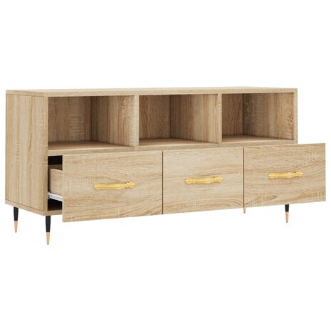 Tv-meubel 102x36x50 cm bewerkt hout sonoma eikenkleurig 6