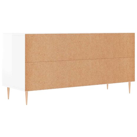 Tv-meubel 102x36x50 cm bewerkt hout hoogglans wit 8