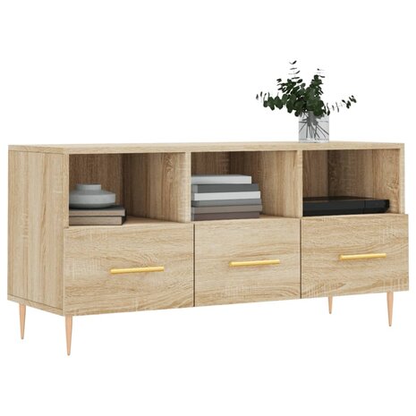 Tv-meubel 102x36x50 cm bewerkt hout sonoma eikenkleurig 3