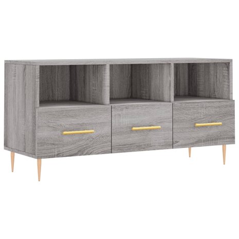 Tv-meubel 102x36x50 cm bewerkt hout grijs sonoma eikenkleurig 2