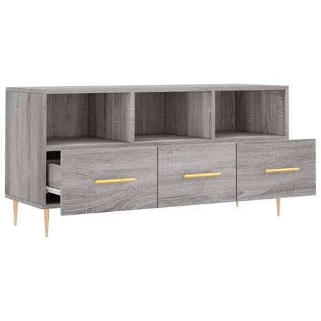 Tv-meubel 102x36x50 cm bewerkt hout grijs sonoma eikenkleurig 6