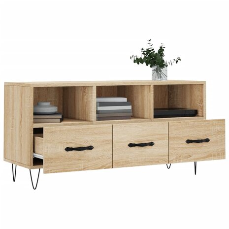 Tv-meubel 102x36x50 cm bewerkt hout sonoma eikenkleurig 4