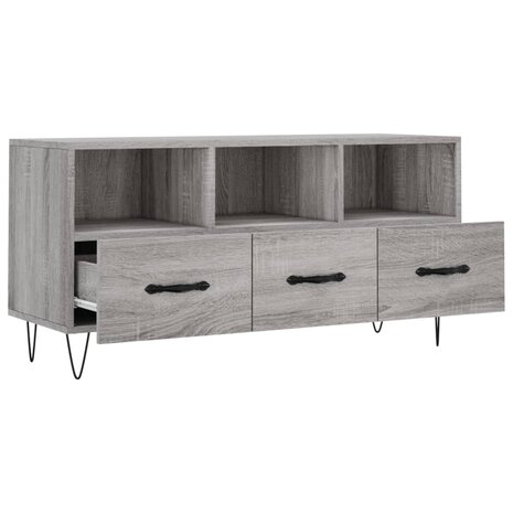 Tv-meubel 102x36x50 cm bewerkt hout grijs sonoma eikenkleurig 6