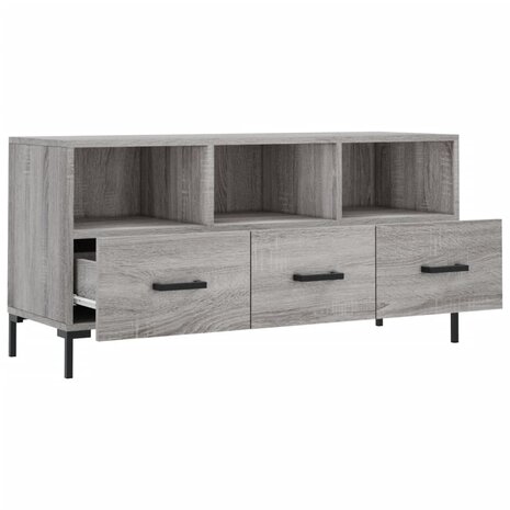 Tv-meubel 102x36x50 cm bewerkt hout grijs sonoma eikenkleurig 6